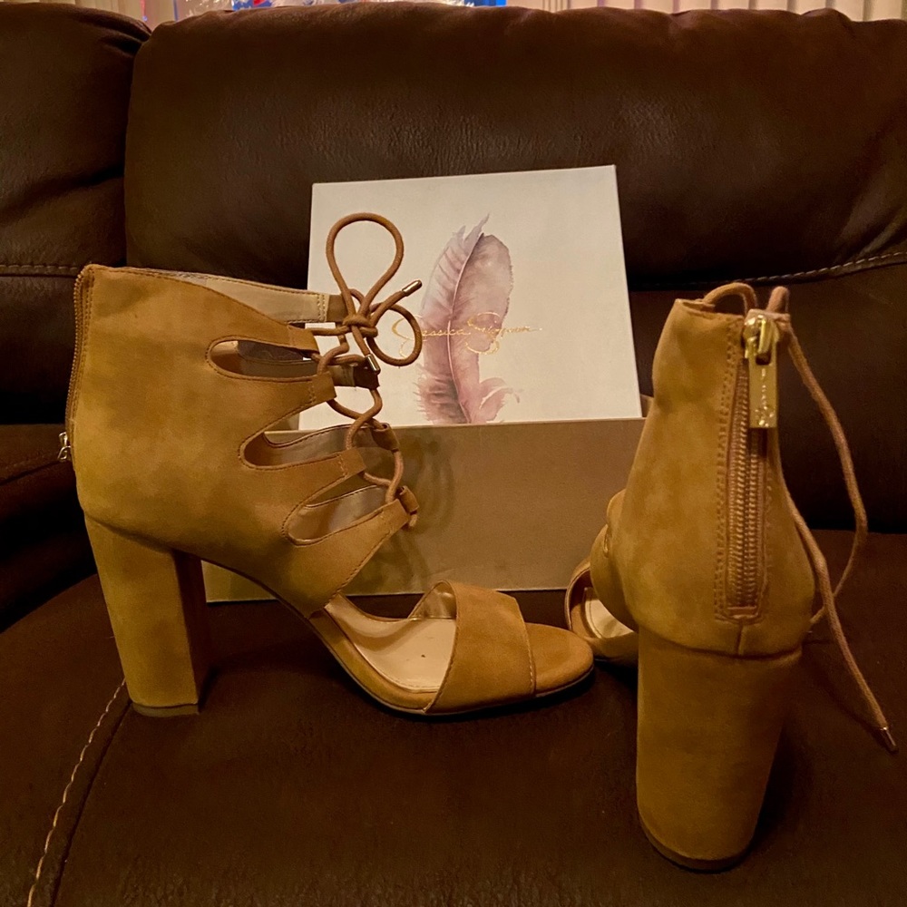 Tan Block Heel
